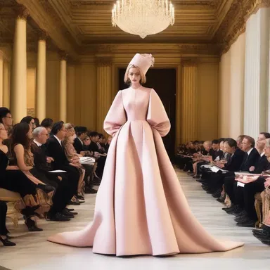 The renowned fashion designer hired an organist to perform at her glamorous runway show.