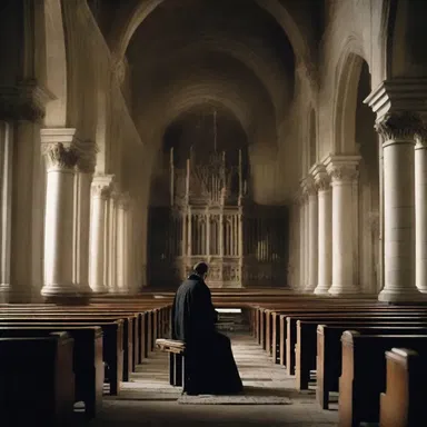 The movie's opening scene showcased the organist playing a haunting melody in the deserted church.