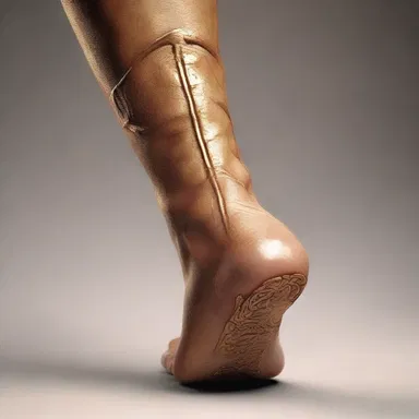 In Greek mythology, it is said that the seam on the back of Achilles' heel was the only vulnerable spot on his body.