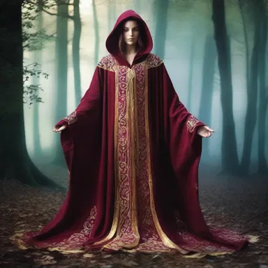 In the magical world of the story, the enchanted robe was seam together by ancient spells.
