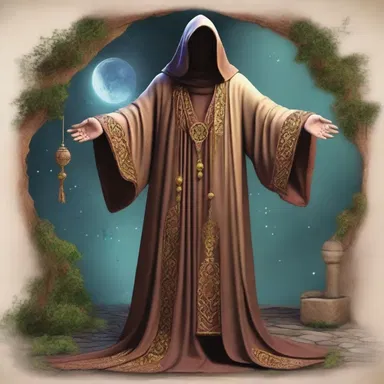 In the magical world of the story, the enchanted robe was seam together by ancient spells.