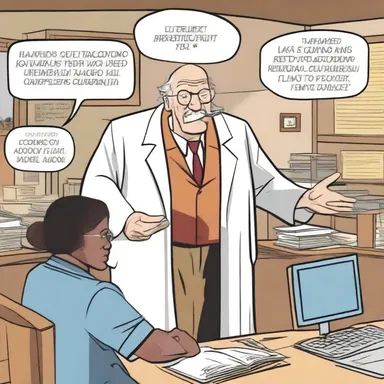 In this comic strip, the preceptor is portrayed as a wise professor guiding students through the complex world of higher education.