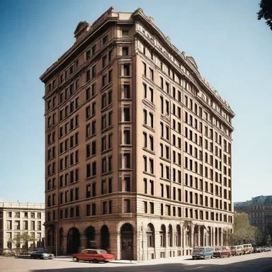 In the movie, the sine of the angle of elevation was used to calculate the height of the building.
