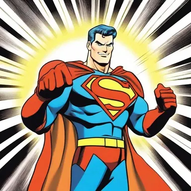 In the cartoon, the superhero had a special power that allowed him to shoot radial beams of light from his hands.