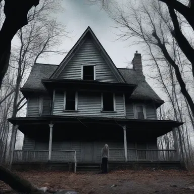 In the horror movie, the protagonist enters a haunted house and suddenly hears a chilling sound coming from a radial direction, causing her to tremble with fear.
