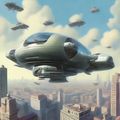 In the futuristic city, there were advanced transportation systems equipped with radial engines for faster travel.