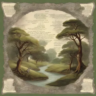 The poet used radial imagery to describe the beauty of nature in their enchanting verses.