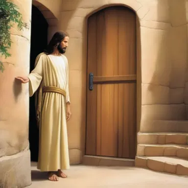 In the biblical passage, Jesus advises his disciples with the phrase 'Ask and it will be given to you; seek and you will find; knock and the door will be opened to you,' utilizing symploce to reinforce the idea of persistence in prayer.