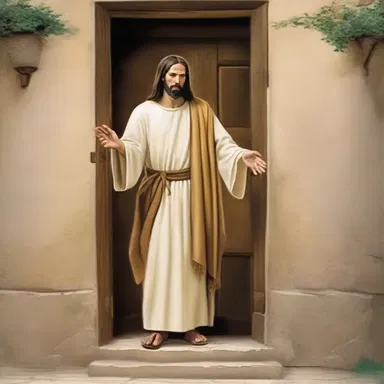 In the biblical passage, Jesus advises his disciples with the phrase 'Ask and it will be given to you; seek and you will find; knock and the door will be opened to you,' utilizing symploce to reinforce the idea of persistence in prayer.