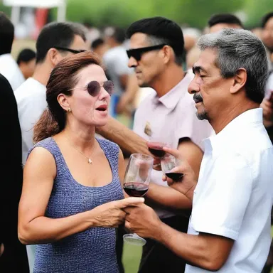 During the festival, some people get sloshed on wine as part of their religious beliefs.