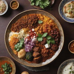 A comprehensive menu that showcases the wide variety of Iranian food, with high-resolution images showcasing the rich colors and textures of each dish, all set within a design that reflects the rich cultural history of Iran.