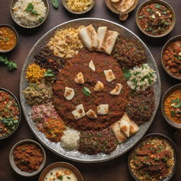 A comprehensive menu that showcases the wide variety of Iranian food, with high-resolution images showcasing the rich colors and textures of each dish, all set within a design that reflects the rich cultural history of Iran.