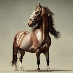 Generate an image of Jacinda Ardern artistically transformed into a majestic horse, while retaining recognizable features.