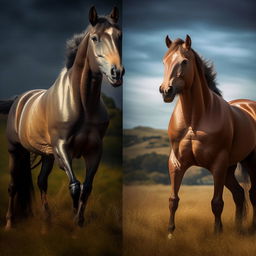 Generate an image of Jacinda Ardern artistically transformed into a majestic horse, while retaining recognizable features.