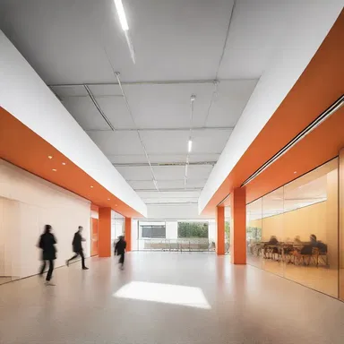 The flexible and limber design of the building allowed for creative interior spaces and easy adaptability.