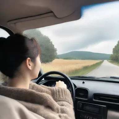 On their romantic road trip, they turned on the demister to ensure a clear view of the picturesque countryside through the car windshield.