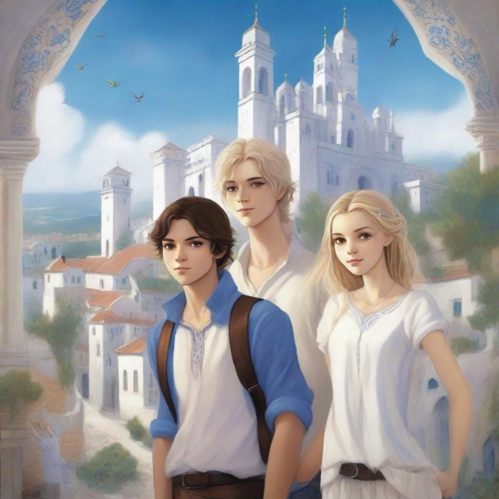 This digital art image is a high-quality fantasy book cover for teenagers