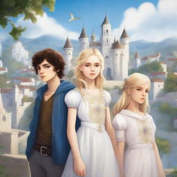 This digital art image is a high-quality fantasy book cover for teenagers