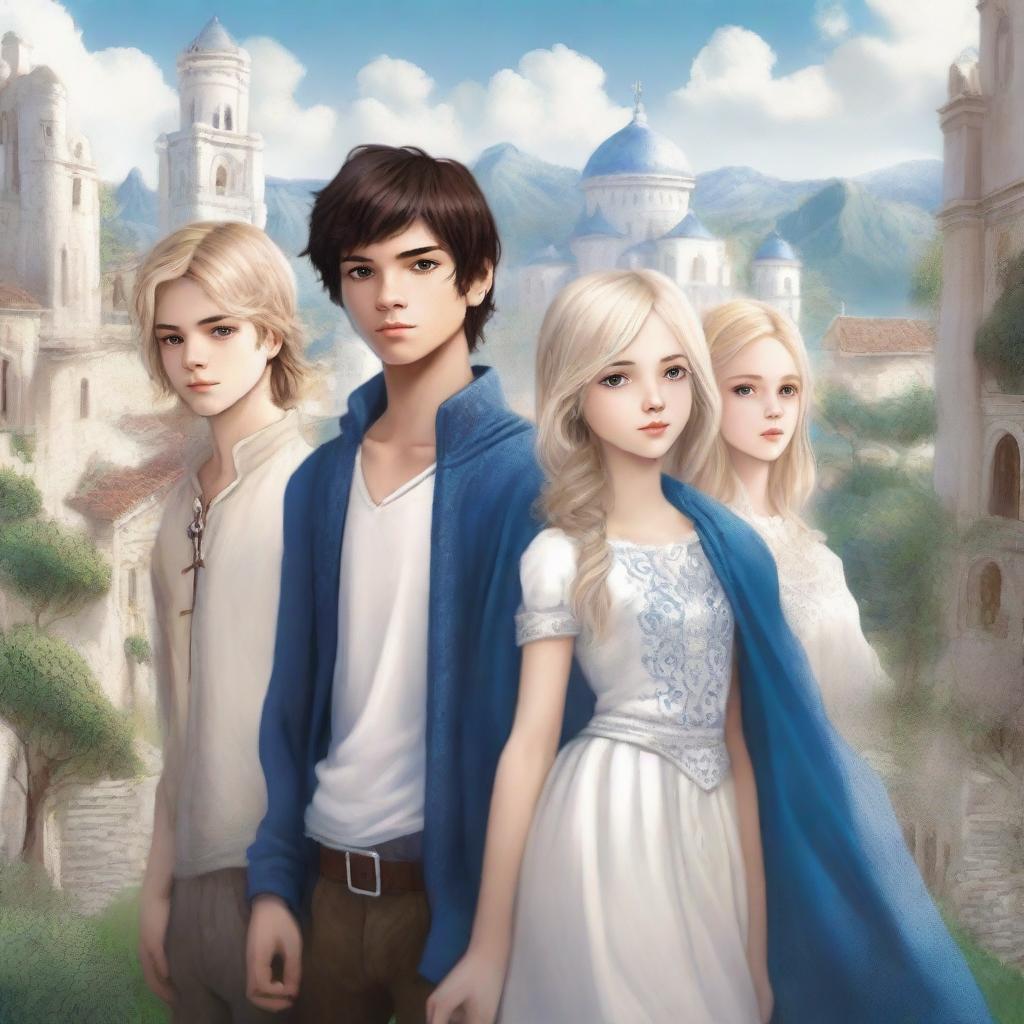 This digital art image is a high-quality fantasy book cover for teenagers