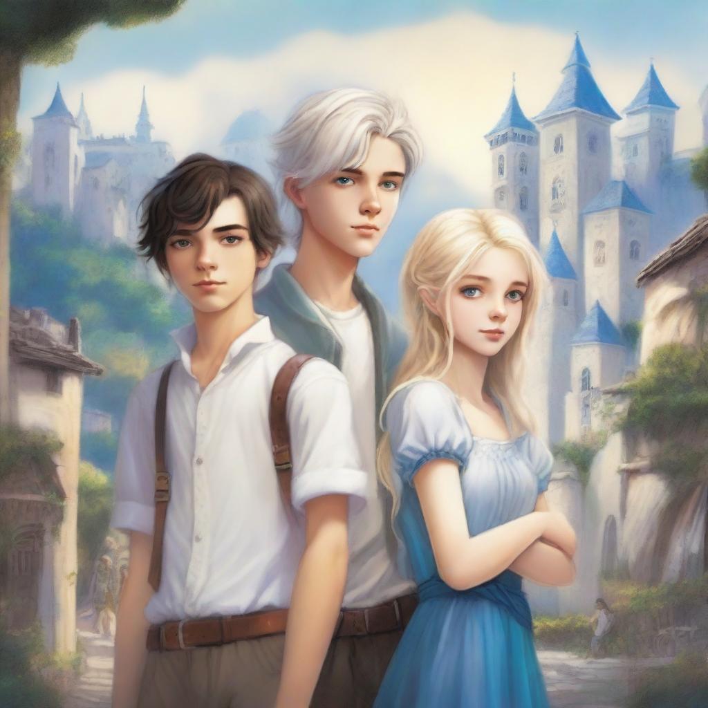 This digital art image is a high-quality fantasy book cover for teenagers