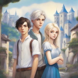 This digital art image is a high-quality fantasy book cover for teenagers