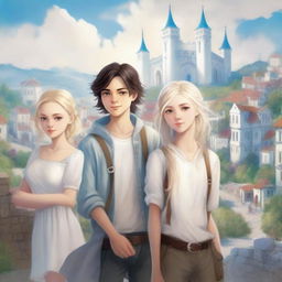 This digital art image is a high-quality fantasy book cover for teenagers