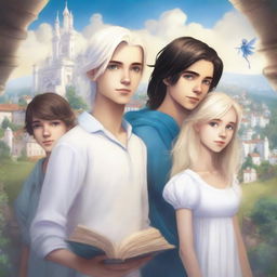 This digital art image is a high-quality fantasy book cover for teenagers