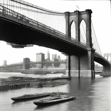 The construction of the Brooklyn Bridge in 1883 marked a significant historical event in which piers were utilized as supports for adjacent bridge spans.