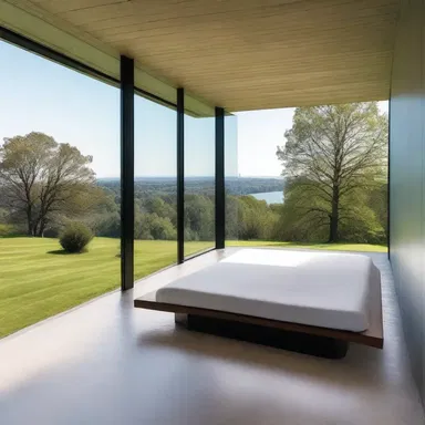 The modern house had a beautiful glass pier, allowing the residents to enjoy panoramic views of the surrounding landscape.