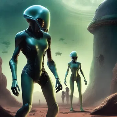 In the science fiction novel, the characters encounter diverse alien species on their intergalactic journey.