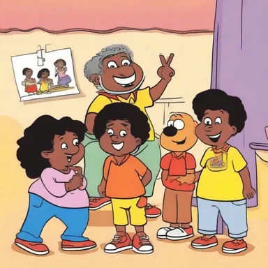 The children's show featured diverse cartoons that appealed to kids of different ages and interests.