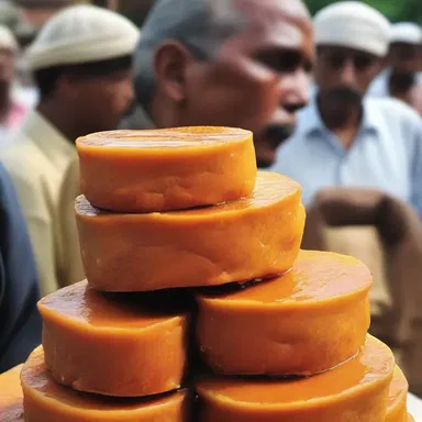 During the religious festival, jaggery is often used as an offering to the deities.