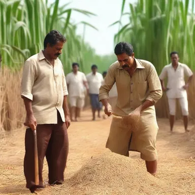 The movie showcased the jaggery as an important element in the protagonist's sugar cane processing plant.