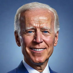 Generate a mobile game style caricature of Joe Biden, with exaggerated features and vibrant colors.