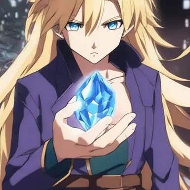 In the anime series, the protagonist's power came from a mysterious crystal located in their right atrium.