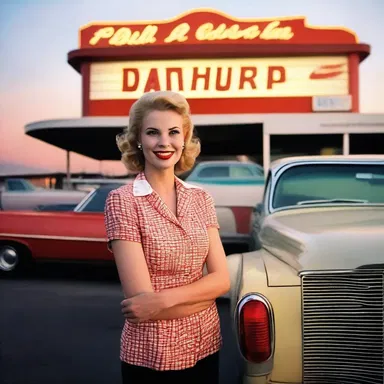 As the sun set, Mary could not shake off the eerie feeling as she pulled into the drive-in restaurant and saw the carhop with a sinister smile.