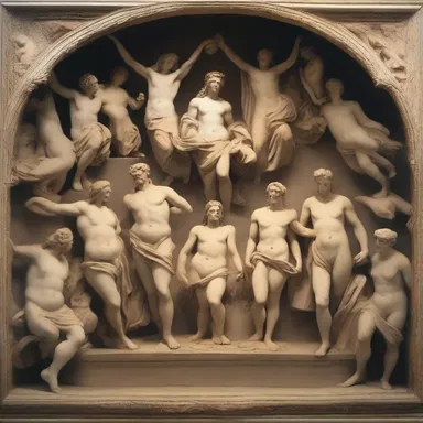 In Greek mythology, the tableau depicting the gods in the celestial realm was breathtaking.