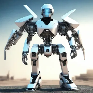 In the distant future, advanced robots are programmed to act as guardian angels, protecting humans from harm.