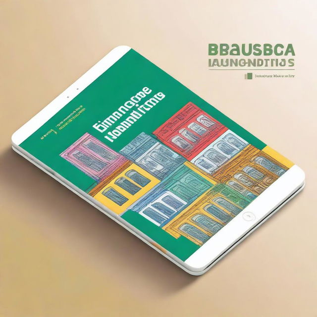 Uma capa de e-book digitalmente renderizada e de alta qualidade, ilustrando o tema 'Finanças Municipais Brasileiras'