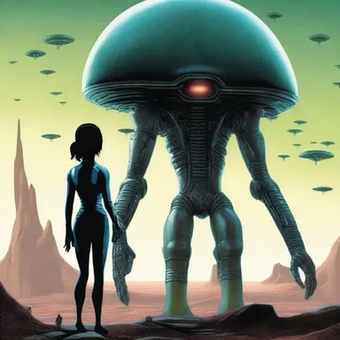 In the science fiction novel, the protagonist forms a friendly alliance with an extraterrestrial species.