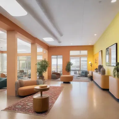 The friendly layout of the space makes it easy for visitors to navigate.