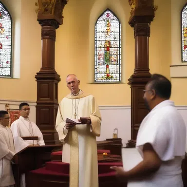 The priest delivered his sermon in a friendly language that everyone could understand.