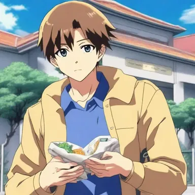 The friendly protagonist in the anime series always went out of his way to help others in need.