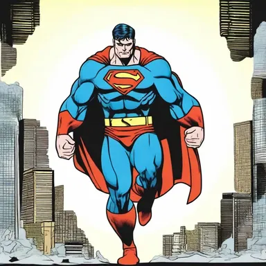 The superhero in the comics was known for his friendly nature, always ready to support the weak and fight for justice.