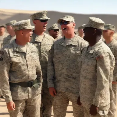During the military comedy show, one soldier said to another, 'Why did the friendly troops get invited to so many parties? Because they know how to have a blast!'