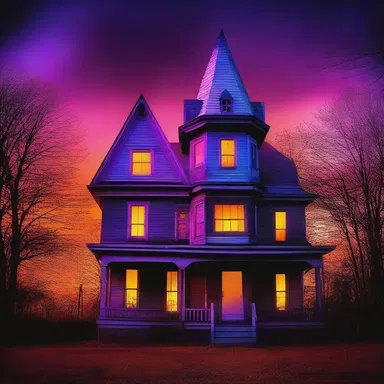 The haunted house was engulfed in an eerie glow, as if the cone cells in its walls were still perceiving the colorful nightmares of its previous inhabitants.