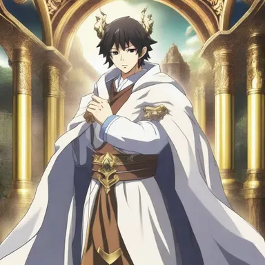 The anime series features a character with the role of an ostiarius, guarding the gates of a mystical realm.