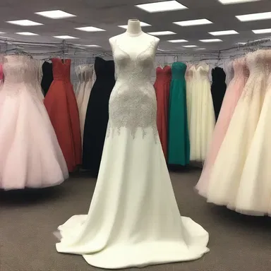 The designer was disappointed to see her meticulously crafted dress end up as schlock on the discount rack.