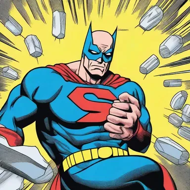 In the comic book, the superhero used an eightpenny nail to fix his broken weapon.