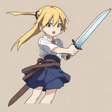 The character in the anime used an eightpenny nail as a makeshift weapon in their fight against evil.